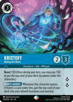 (218/204)  Kristoff - Mining the Ruins (Epic) - Whispers in the Well  Holofoil