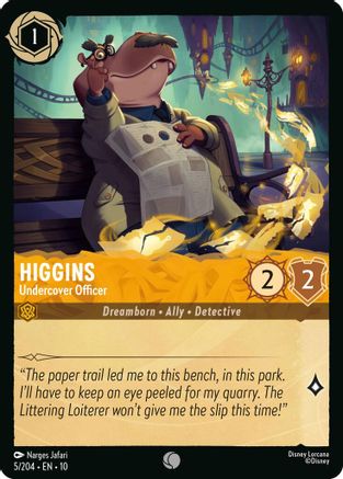 (005/204)  Higgins - Undercover Officer - Whispers in the Well  Cold Foil