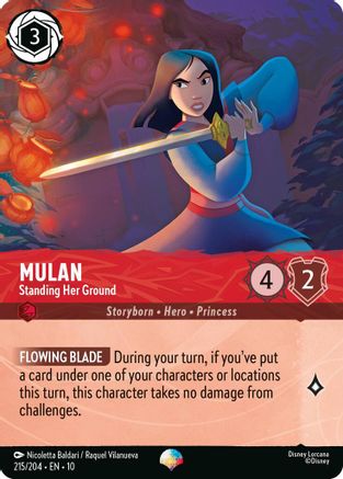 (215/204)  Mulan - Standing Her Ground (Epic) - Whispers in the Well  Holofoil