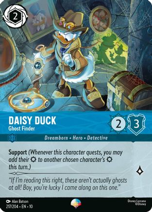 (217/204)  Daisy Duck - Ghost Finder (Epic) - Whispers in the Well  Holofoil