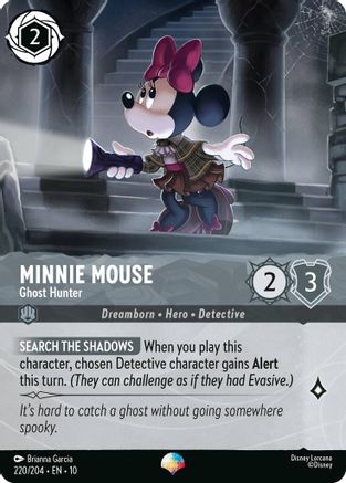 (220/204)  Minnie Mouse - Ghost Hunter (Epic) - Whispers in the Well  Holofoil