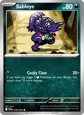 Sableye (59/094) - ME02 Phantasmal Flames Reverse Holofoil - Common