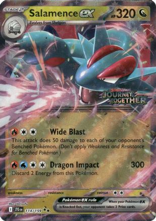 Salamence ex (Journey Together Stamped) (114/159) - Miscellaneous Cards & Products Holofoil - Double Rare