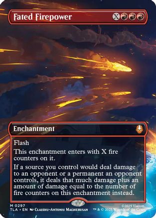 Fated Firepower (Borderless) (TLA-297) - Avatar: The Last Airbender Foil