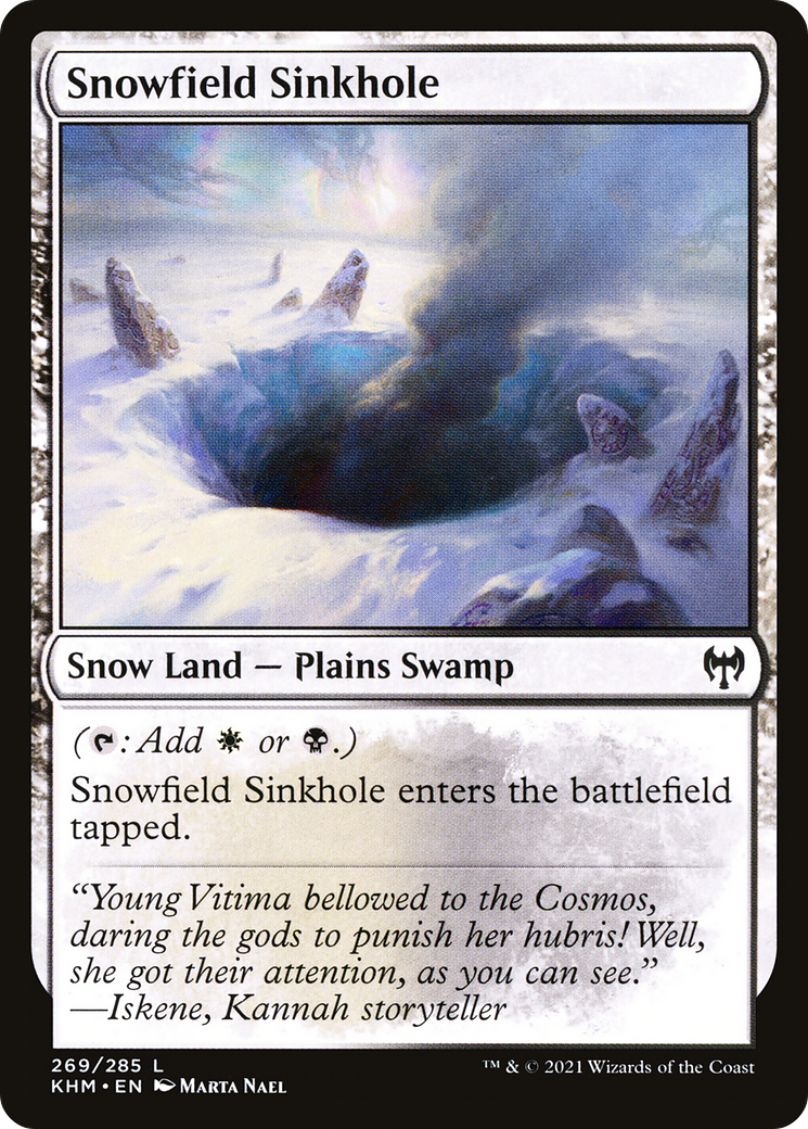 Snowfield Sinkhole (KHM-269) - Kaldheim: (snow) Foil