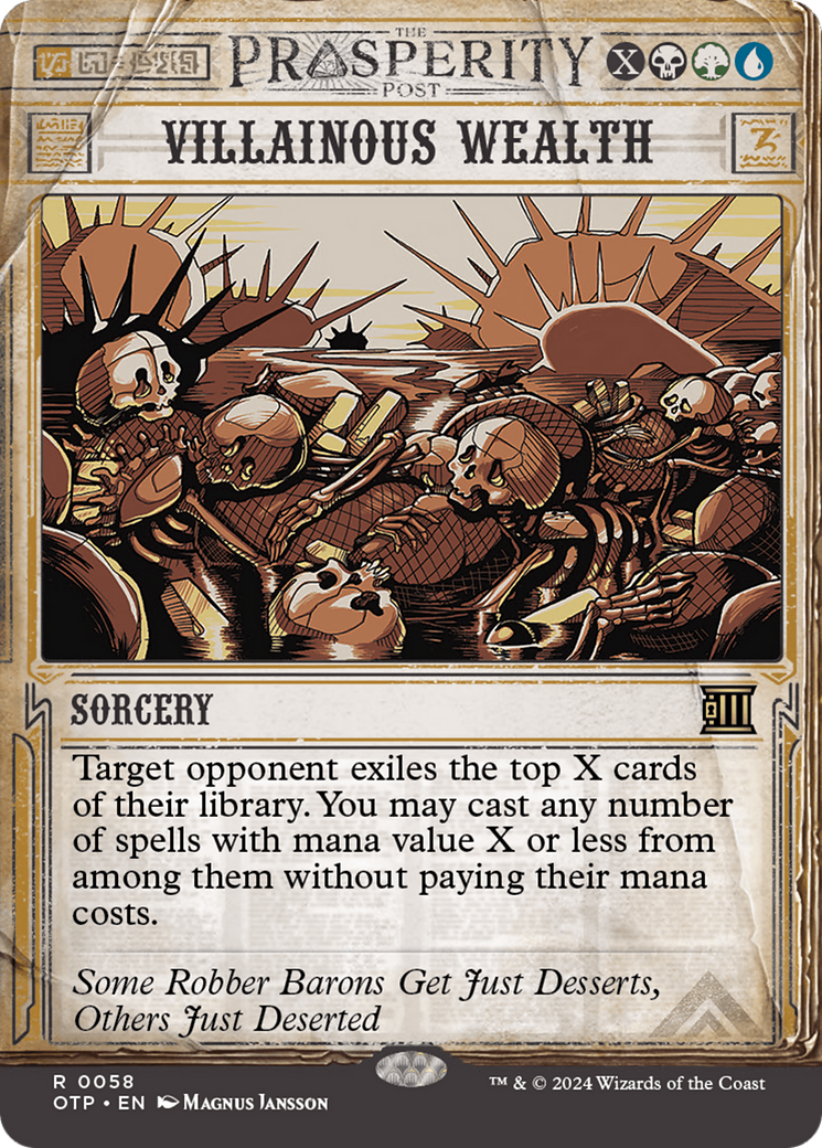 Villainous Wealth (OTP-058) - Breaking News: (Showcase) (Borderless) Foil