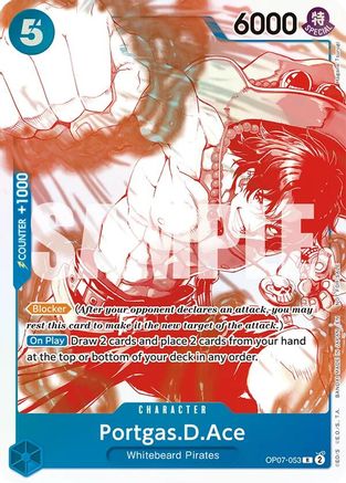 (OP07-053) Portgas.D.Ace - OP07-053 (3rd Anniversary Treasure Campaign Pack) - One Piece Promotion Cards Foil