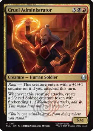 Cruel Administrator (TLA-213) - Avatar: The Last Airbender