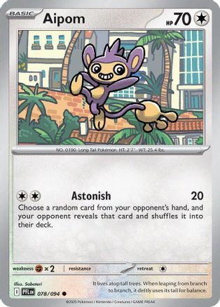 Aipom (78/null) - ME02 Phantasmal Flames Reverse Holofoil - Common