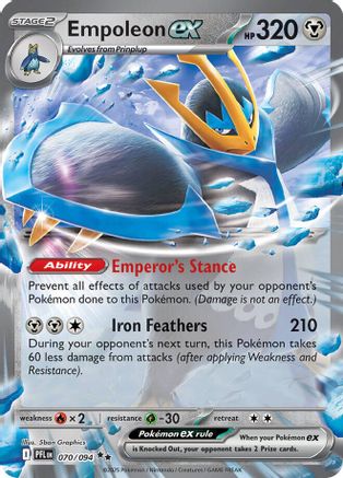 Empoleon ex (70/094) - ME02 Phantasmal Flames Holofoil - Double Rare