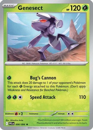 Genesect (8) - ME02 Phantasmal Flames Holofoil - Rare