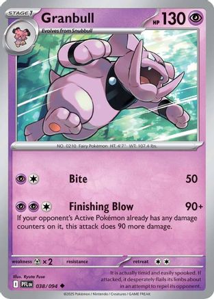 Granbull (38/null) - ME02 Phantasmal Flames Reverse Holofoil - Uncommon