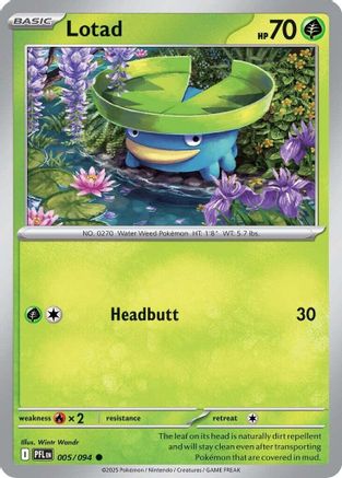Lotad (5/094) - ME02 Phantasmal Flames Reverse Holofoil - Common