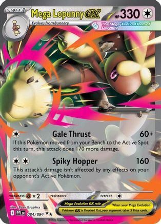 Mega Lopunny ex (84/094) - ME02 Phantasmal Flames Holofoil - Double Rare