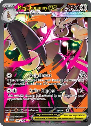 Mega Lopunny ex (128/094) - ME02 Phantasmal Flames Holofoil - Special Illustration Rare