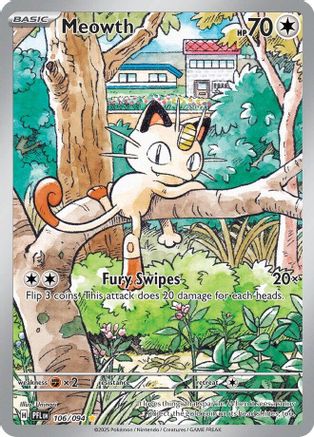 Meowth (106/094) - ME02 Phantasmal Flames Holofoil - Illustration Rare