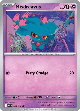 Misdreavus (35/094) - ME02 Phantasmal Flames Reverse Holofoil - Common