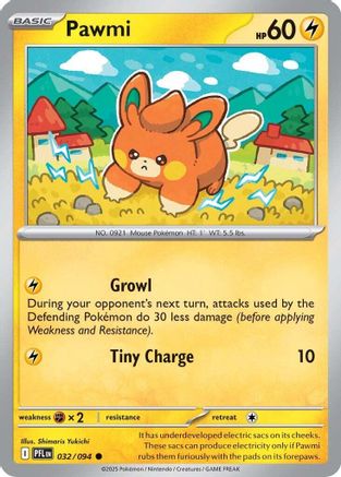 Pawmi (32/094) - ME02 Phantasmal Flames Reverse Holofoil - Common