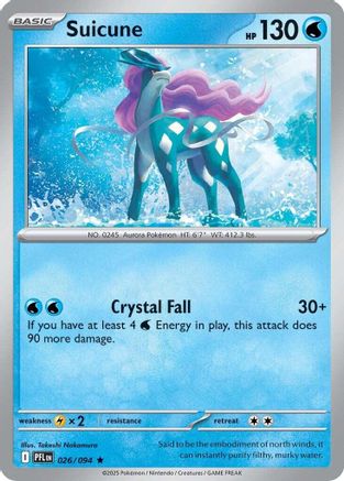 Suicune (26/094) - ME02 Phantasmal Flames Holofoil - Rare