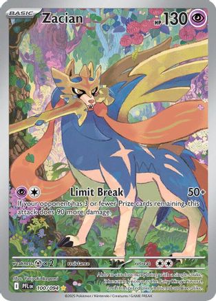 Zacian (100/094) - ME02 Phantasmal Flames Holofoil - Illustration Rare