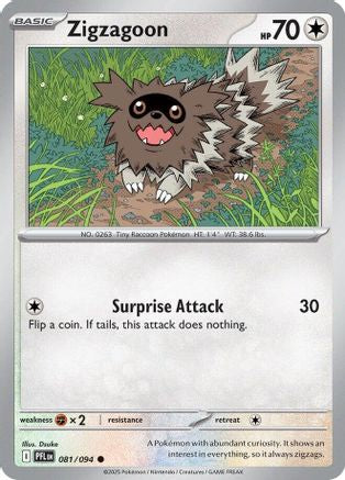 Zigzagoon (81/094) - ME02 Phantasmal Flames Reverse Holofoil - Common