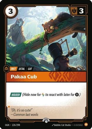 (135/298) Pakaa Cub - Riftbound Organized Play Promotional Cards Foil