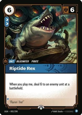 (092/298) Riptide Rex - Riftbound Organized Play Promotional Cards Foil