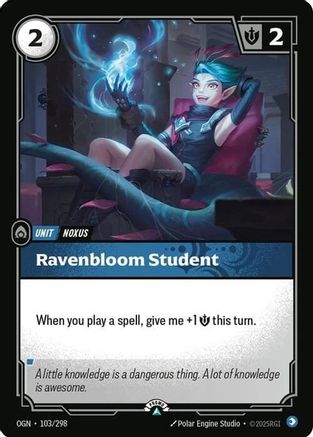 (103/298) Ravenbloom Student - Riftbound Organized Play Promotional Cards Foil