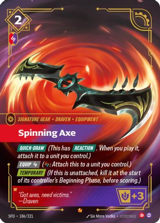 (186/221) Spinning Axe - Spiritforged Foil