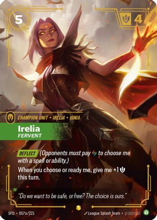 (057a/221) Irelia - Fervent (Alternate Art) - Spiritforged Foil