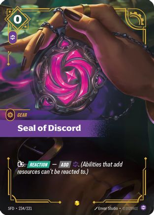 (234/221) Seal of Discord (Overnumbered) - Spiritforged Foil
