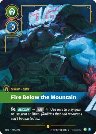 (244/221) Ornn - Fire Below the Mountain (Overnumbered) - Spiritforged Foil