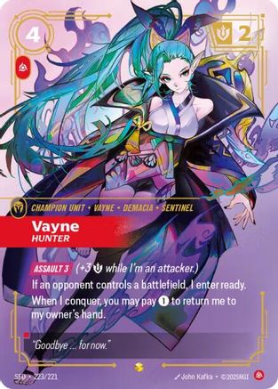 (223/221) Vayne - Hunter (Overnumbered) - Spiritforged Foil