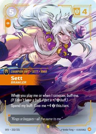 (232/221) Sett - Brawler (Overnumbered) - Spiritforged Foil