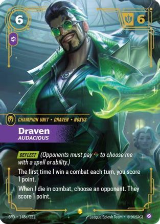 (148a/221) Draven - Audacious (Alternate Art) - Spiritforged Foil