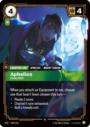 (049/221) Aphelios - Exalted - Spiritforged Foil