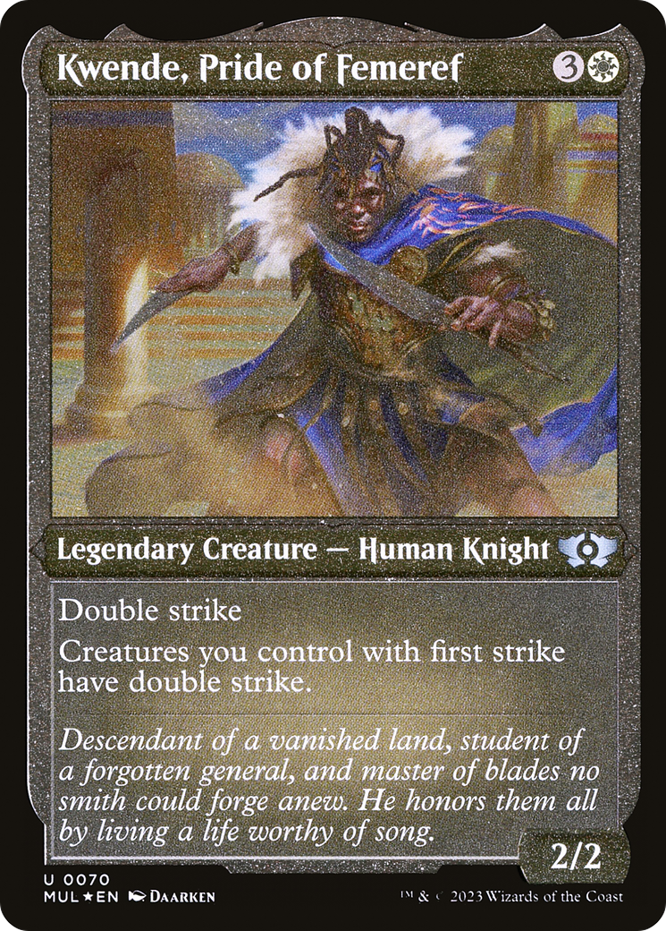 Kwende, Pride of Femeref (MUL-070) - Multiverse Legends Etched Foil