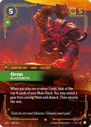 (058/221) Ornn - Blacksmith - Spiritforged Foil