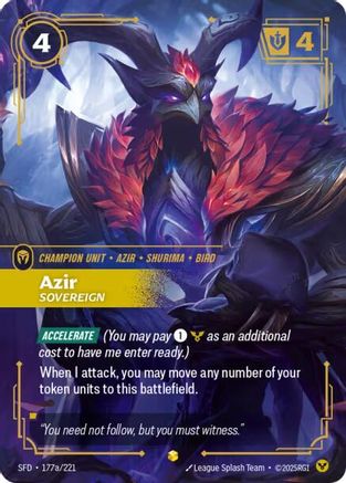 (177a/221) Azir - Sovereign (Alternate Art) - Spiritforged Foil