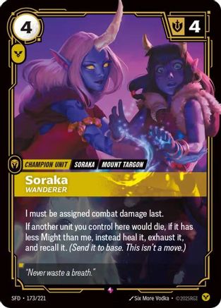 (173/221) Soraka - Wanderer - Spiritforged Foil