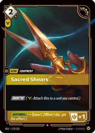 (172/221) Sacred Shears - Spiritforged Foil
