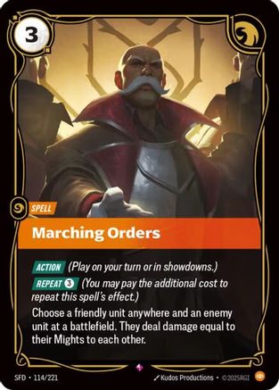 (114/221) Marching Orders - Spiritforged Foil