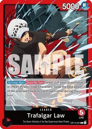 (OP14-001) Trafalgar Law - OP14-001 - The Azure Sea's Seven - Normal