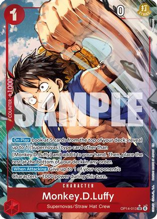 (OP14-013) Monkey.D.Luffy - OP14-013 (Alternate Art) - The Azure Sea's Seven - Foil