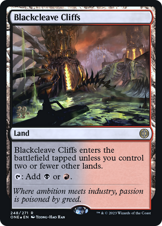 Blackcleave Cliffs (PONE-248S) - Phyrexia: All Will Be One Promos Foil