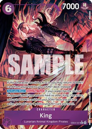(EB04-031) King (Alternate Art) - The Azure Sea's Seven - Foil