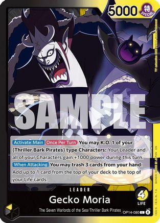 (OP14-080) Gecko Moria - OP14-080 - The Azure Sea's Seven - Normal