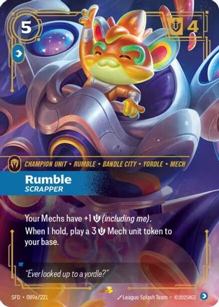 (089a/221) Rumble - Scrapper (Alternate Art) - Spiritforged Foil
