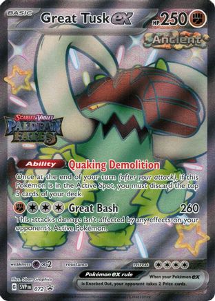 Great Tusk ex (Paldean Fates Stamped) (72) - Miscellaneous Cards & Products Holofoil - Promo
