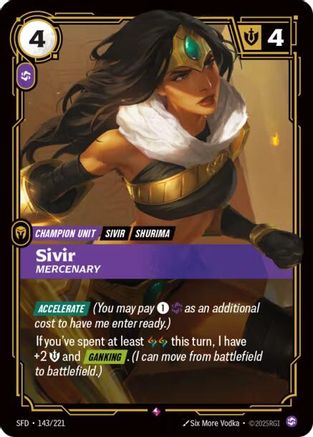 (143/221) Sivir - Mercenary - Spiritforged Foil